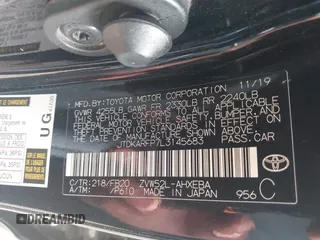 2020 Toyota Prius LE with VIN JTDKARFP7L3145683, listed as a IAAI auction lot 42004199 with 187,491 mi miles and . Bid and sale history available at DreamBid. Image 9.