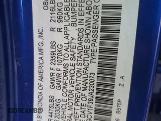 2018 Honda Accord Sedan Sport 1.5T with VIN 1HGCV1F39JA230073, listed as a Copart auction lot 79733154 with 115,852 mi miles and Salvage Title. Bid and sale history available at carsss.com. Image 13.