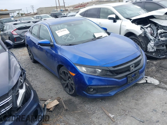2021 Honda Civic Sport with VIN 2HGFC2F87MH554620, listed as a IAAI auction lot 41743596 with 52,327 mi miles and . Bid and sale history available at DreamBid. Image 1.