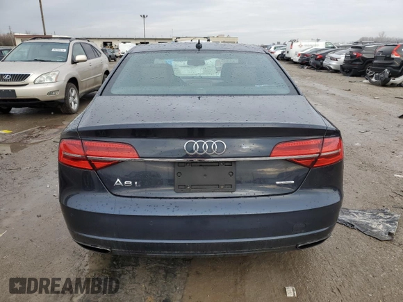 2017 Audi A8 L with VIN WAU44AFD5HN007060, listed as a Copart auction lot 84931284 with 110,855 mi miles and Salvage Title. Bid and sale history available at carsss.com. Image 6.