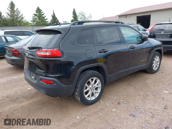 2016 Jeep Cherokee Sport with VIN 1C4PJMAB0GW175813, listed as a IAAI auction lot 42253052 with 98,840 mi miles and . Bid and sale history available at DreamBid. Image 4.