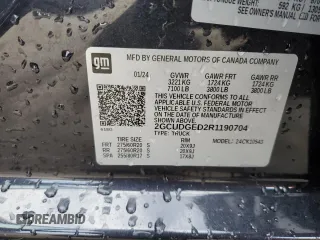 2024 Chevrolet Silverado 1500 LTZ with VIN 2GCUDGED2R1190704, listed as a Copart auction lot 85128674 with 13,402 mi miles and Salvage Title. Bid and sale history available at DreamBid. Image 12.