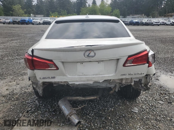2011 Lexus IS 250 with VIN JTHCF5C27B5051554, listed as a Copart auction lot 56521425 with 133,661 mi miles and Salvage title. Bid and sale history available at DreamBid. Image 6.