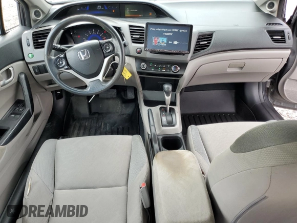 2012 Honda Civic Cpe LX with VIN 2HGFG3B58CH565582, listed as a Copart auction lot 51596875 with 212,658 mi miles and Salvage Title. Bid and sale history available at carsss.com. Image 8.