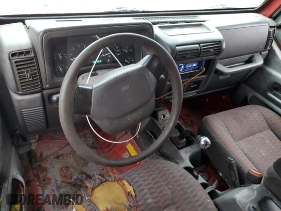 1999 Jeep Wrangler Sport with VIN 1J4FY19S1XP414364, listed as a Copart auction lot 43605485 with 184,363 mi miles and Non Repairable. Bid and sale history available at carsss.com. Image 8.