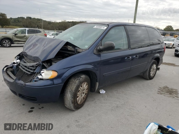 2006 Chrysler Town & Country LWB LX with VIN 2A4GP44R26R821975, listed as a Copart auction lot 76300874 with 172,832 mi miles and Salvage Title. Bid and sale history available at carsss.com. Image 1.