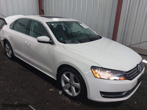 2013 Volkswagen Passat SE w/Sunroof with VIN 1VWBH7A35DC111003, listed as a IAAI auction lot 41991990 with 142,103 mi miles. Bid and sale history available at carsss.com. Image 1.