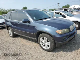 2005 BMW X5 4.4i z VIN 5UXFB53515LV10239, wystawiony jako Copart lot #59972605 z przebiegiem 138 369 mil mil oraz Czysty tytuł • Clean title. Historia ofert i sprzedaży dostępna na DreamBid. Obrazek 4.