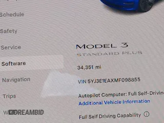 2021 Tesla Model 3 Standard Range Plus z VIN 5YJ3E1EAXMF098855, wystawiony jako IAAI lot #42226127 z przebiegiem 34 351 mil mil oraz . Historia ofert i sprzedaży dostępna na DreamBid. Obrazek 15.