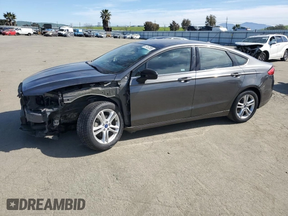 2018 Ford Fusion SE with VIN 3FA6P0HD8JR218806, listed as a Copart auction lot 47457205 with 128,452 mi miles and Salvage Title. Bid and sale history available at carsss.com. Image 1.