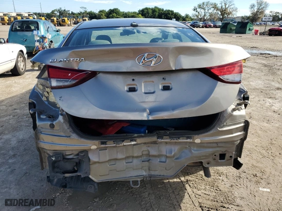 2014 Hyundai Elantra Limited with VIN 5NPDH4AE3EH475003, listed as a Copart auction lot 49153235 with 130,510 mi miles and Non Repairable. Bid and sale history available at carsss.com. Image 6.