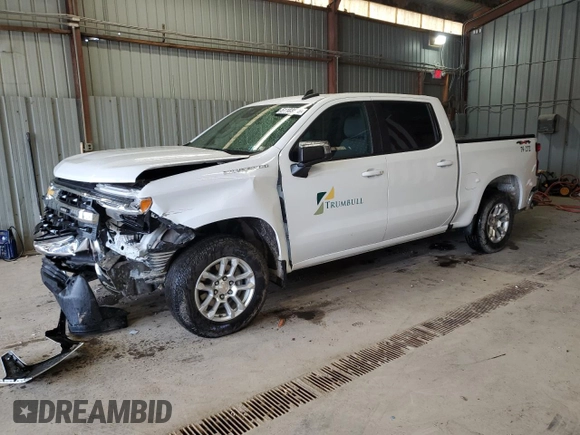 2023 Chevrolet Silverado 1500 LT with VIN 1GCUDDED8PZ259317, listed as a Copart auction lot 51103695 with 17,050 mi miles and Salvage Title. Bid and sale history available at carsss.com. Image 1.