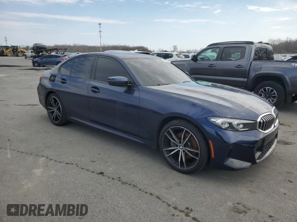 2023 BMW 3 Series 330i xDrive with VIN 3MW89FF08P8D56583, listed as a Copart auction lot 46220325 with 15,606 mi miles and Salvage Title. Bid and sale history available at carsss.com. Image 4.