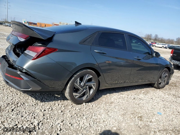 2025 Hyundai Elantra SEL Sport with VIN KMHLM4DG7SU932767, listed as a Copart auction lot 51300285 with 2,917 mi miles and Salvage Title. Bid and sale history available at carsss.com. Image 3.