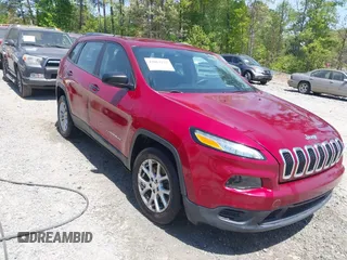 2016 Jeep Cherokee Sport with VIN 1C4PJLAB4GW190101, listed as a IAAI auction lot 42063277 with 61,868 mi miles. Bid and sale history available at carsss.com. Image 1.