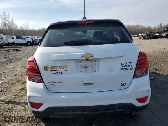 2022 Chevrolet Trax LS with VIN KL7CJNSM9NB504966, listed as a Copart auction lot 46585695 with 75,595 mi miles and Salvage Title. Bid and sale history available at carsss.com. Image 6.