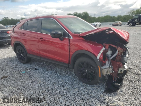 2023 Mitsubishi Eclipse Cross LE with VIN JA4ATVAA3PZ007671, listed as a Copart auction lot 58122345 with 17,834 mi miles and Salvage title. Bid and sale history available at DreamBid. Image 4.