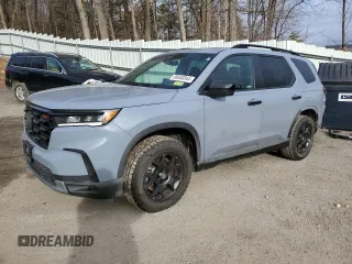 2024 Honda Pilot TrailSport with VIN 5FNYG1H69RB046728, listed as a Copart auction lot 85049344 with 8,573 mi miles and Salvage Title. Bid and sale history available at carsss.com. Image 1.