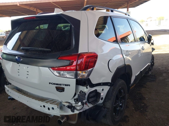 2022 Subaru Forester Wilderness with VIN JF2SKAMC3NH401355, listed as a IAAI auction lot 42510482 with 58,279 mi miles and . Bid and sale history available at DreamBid. Image 4.