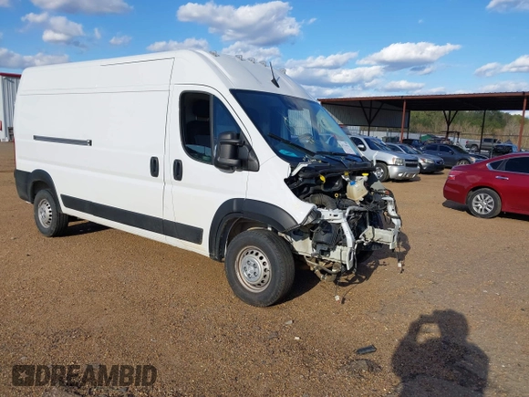 2024 Ram ProMaster Cargo Tradesman with VIN 3C6LRVDG7RE132224, listed as a IAAI auction lot 41711911 with 22,973 mi miles and . Bid and sale history available at DreamBid. Image 1.