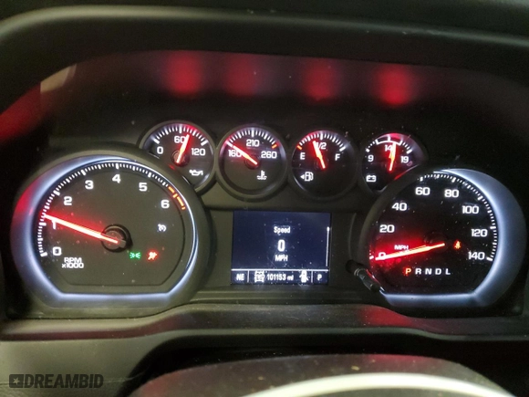 2021 Chevrolet Silverado 1500 Work Truck with VIN 1GCRYAEH0MZ440922, listed as a Copart auction lot 45353735 with 101,153 mi miles and Salvage Title. Bid and sale history available at carsss.com. Image 9.