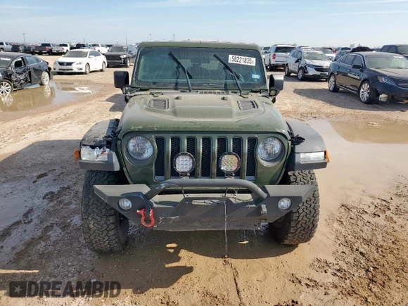 2021 Jeep Wrangler Rubicon with VIN 1C4HJXCG4MW787846, listed as a Copart auction lot 58221835 with 25,729 mi miles and Salvage title. Bid and sale history available at DreamBid. Image 5.