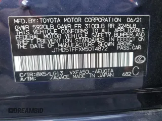 2021 Lexus LS with VIN JTHD51FFXM5014872, listed as a Copart auction lot 79440674 with 20,701 mi miles and Non Repairable. Bid and sale history available at carsss.com. Image 12.