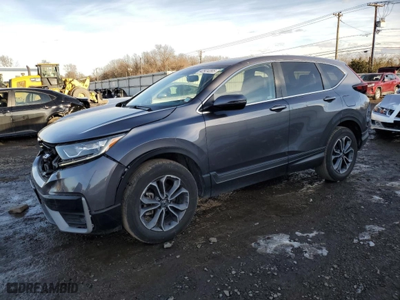 2021 Honda CR-V EX-L with VIN 2HKRW2H85MH645666, listed as a Copart auction lot 42924395 with 25,252 mi miles and Salvage Title. Bid and sale history available at carsss.com. Image 1.
