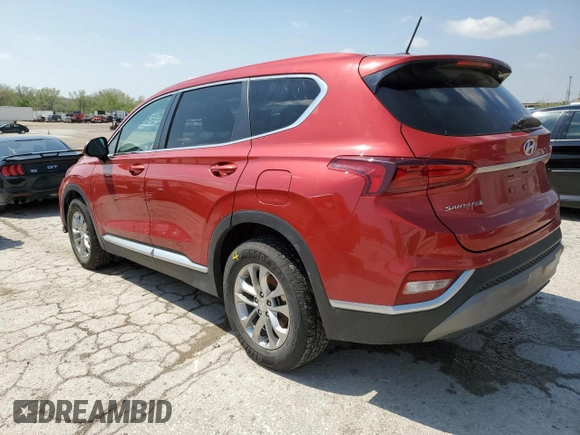 2019 Hyundai Santa Fe SE with VIN 5NMS23AD9KH017324, listed as a Copart auction lot 53665165 with 120,032 mi miles and Salvage title. Bid and sale history available at DreamBid. Image 2.