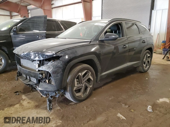 2024 Hyundai Tucson SEL z VIN 5NMJFCDE3RH378059, wystawiony jako Copart lot #54627725 z przebiegiem Nie podano mil oraz Szkoda całkowita • Salvage title. Historia ofert i sprzedaży dostępna na DreamBid. Obrazek 1.