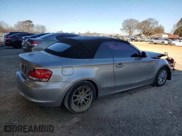 2011 BMW 1 Series 128i with VIN WBAUL7C53BVM79803, listed as a Copart auction lot 89258015 with 132,266 mi miles and Salvage title. Bid and sale history available at DreamBid. Image 3.