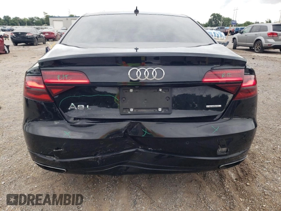 2017 Audi A8 with VIN WAU44AFD7HN010560, listed as a Copart auction lot 60020315 with 86,260 mi miles and Salvage title. Bid and sale history available at DreamBid. Image 6.