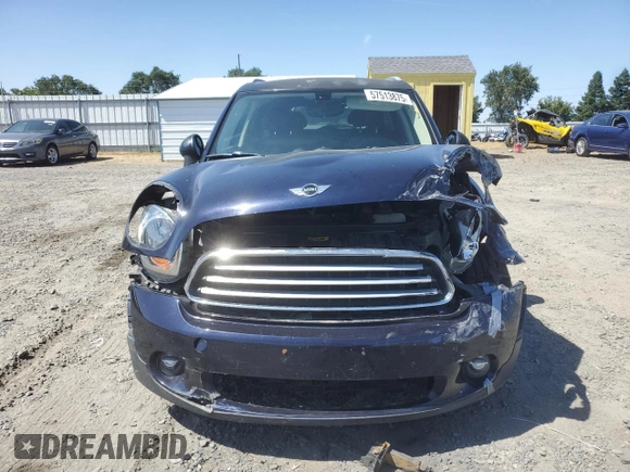 2013 MINI Countryman with VIN WMWZB3C50DWR36081, listed as a Copart auction lot 57513875 with 78,199 mi miles and Salvage title. Bid and sale history available at DreamBid. Image 5.