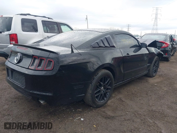 2014 Ford Mustang V6 with VIN 1ZVBP8AM0E5279980, listed as a IAAI auction lot 41943672 with 161,987 mi miles. Bid and sale history available at carsss.com. Image 4.