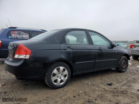 2009 Kia Spectra EX with VIN KNAFE221195651700, listed as a Copart auction lot 72025444 with 189,967 mi miles and Clean Title. Bid and sale history available at carsss.com. Image 3.
