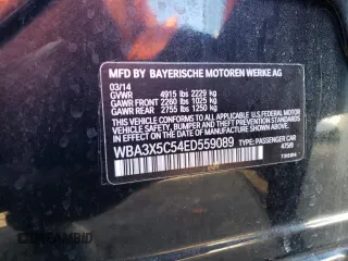2014 BMW 3 Series GT 328i xDrive with VIN WBA3X5C54ED559089, listed as a Copart auction lot 45845995 with 76,568 mi miles and Salvage Title. Bid and sale history available at carsss.com. Image 12.