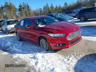 2014 Ford Fusion Titanium Hybrid with VIN 3FA6P0RUXER289087, listed as a IAAI auction lot 41418491 with 126,849 mi miles. Bid and sale history available at carsss.com. Image 1.
