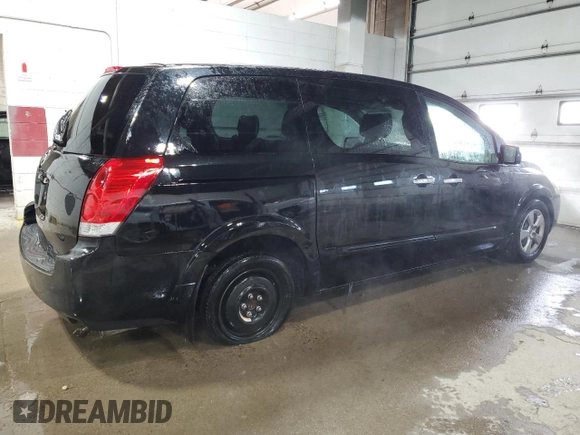 2007 Nissan Quest S with VIN 5N1BV28U67N134677, listed as a Copart auction lot 88017665 with 145,061 mi miles and Salvage Title. Bid and sale history available at carsss.com. Image 3.