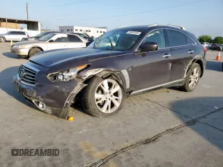 2015 Infiniti QX70 with VIN JN8CS1MU1FM381938, listed as a Copart auction lot 53502405 with Not provided miles and Salvage title. Bid and sale history available at DreamBid. Image 1.