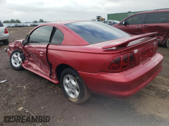 1997 Ford Mustang with VIN 1FALP4040VF166533, listed as a Copart auction lot 66524354 with 71,082 mi miles and Salvage Title. Bid and sale history available at carsss.com. Image 2.