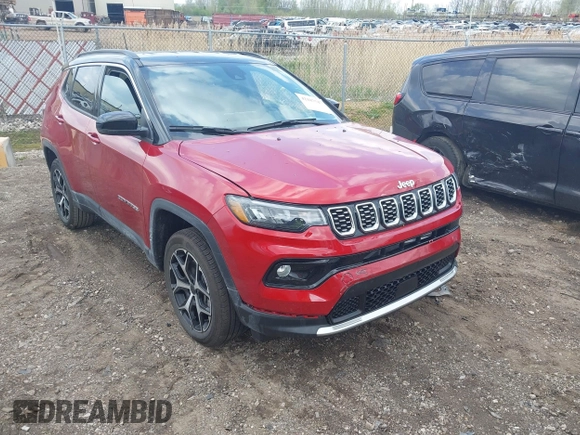 2025 Jeep Compass Limited with VIN 3C4NJDCN2ST545284, listed as a IAAI auction lot 42187547 with 8,005 mi miles and . Bid and sale history available at DreamBid. Image 1.