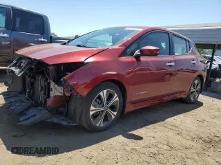 2018 Nissan LEAF S with VIN 1N4AZ1CP2JC303571, listed as a Copart auction lot 55249995 with 33,009 mi miles and Salvage Title. Bid and sale history available at DreamBid. Image 1.