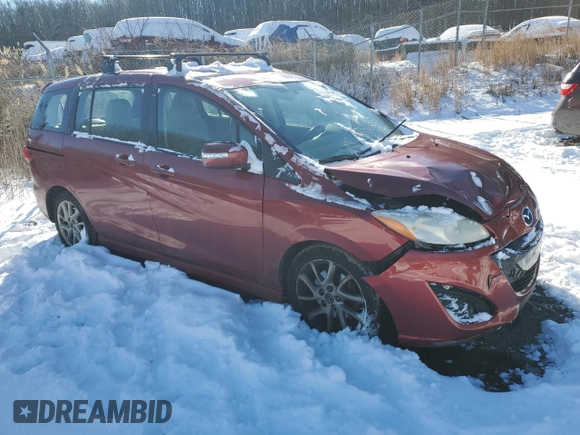 2013 Mazda 5 Touring with VIN JM1CW2CLXD0153178, listed as a Copart auction lot 86957974 with 142,208 mi miles and Salvage Title. Bid and sale history available at carsss.com. Image 4.