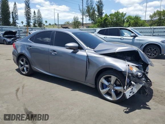 2016 Lexus IS 350 with VIN JTHBE1D20G5026301, listed as a Copart auction lot 57554915 with 76,974 mi miles and Salvage title. Bid and sale history available at DreamBid. Image 4.