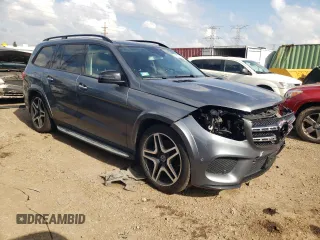 2018 Mercedes-Benz GLS 550 with VIN 4JGDF7DE0JB019048, listed as a Copart auction lot 66571764 with Not Provided miles and Salvage Title. Bid and sale history available at DreamBid. Image 4.