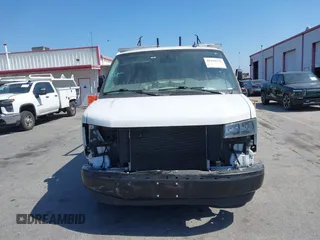 2023 Chevrolet Express Cargo with VIN 1GCWGAFP2P1100606, listed as a IAAI auction lot 42450171 with 34,000 mi miles and . Bid and sale history available at DreamBid. Image 13.