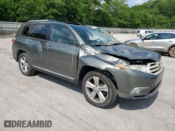 2012 Toyota Highlander Limited with VIN 5TDDK3EH1CS157047, listed as a Copart auction lot 59481645 with 140,223 mi miles and Salvage title. Bid and sale history available at DreamBid. Image 4.