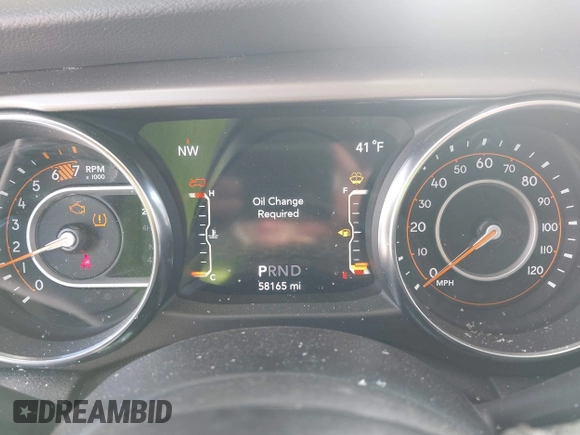 2020 Jeep Wrangler Unlimited Sport S с VIN 1C4HJXDN0LW334593, выставлен на аукционе IAAI как лот 41044612 с пробегом 58 165 миль миль и . История ставок и продаж доступна на DreamBid. Изображение 7.