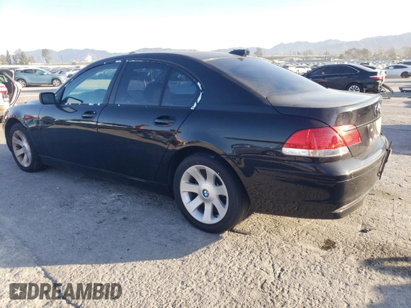 2006 BMW 7 Series 750i with VIN WBAHL83516DT01293, listed as a Copart auction lot 49506035 with Not provided miles and Salvage title. Bid and sale history available at DreamBid. Image 2.