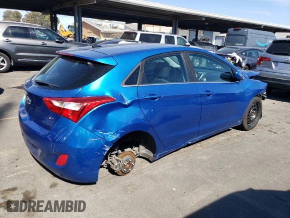 2017 Hyundai Elantra GT with VIN KMHD35LH3HU378241, listed as a Copart auction lot 65674034 with 76,878 mi miles and Salvage Title. Bid and sale history available at carsss.com. Image 3.